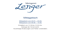 Desktop Screenshot of metzgerei-lenger.de